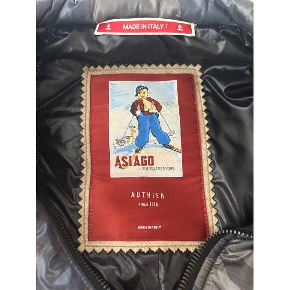 Authier Asiago Camo Puffer Puffy Vest Womens 38 (XS) Primaloft Made in Italy - Picture 2 of 3